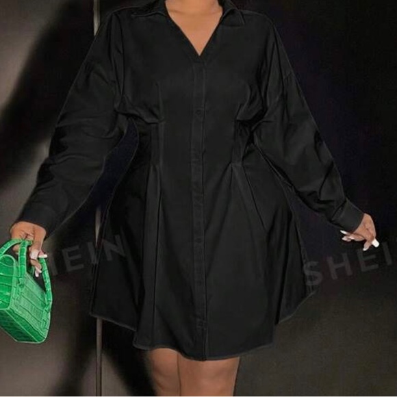SHEIN Dresses & Skirts - Ruched Dress Shirt Dress